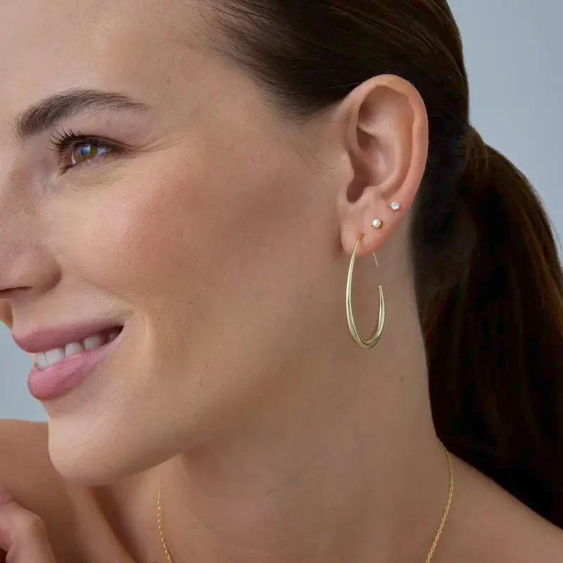 Teardrop Hoop Earring - Image 3