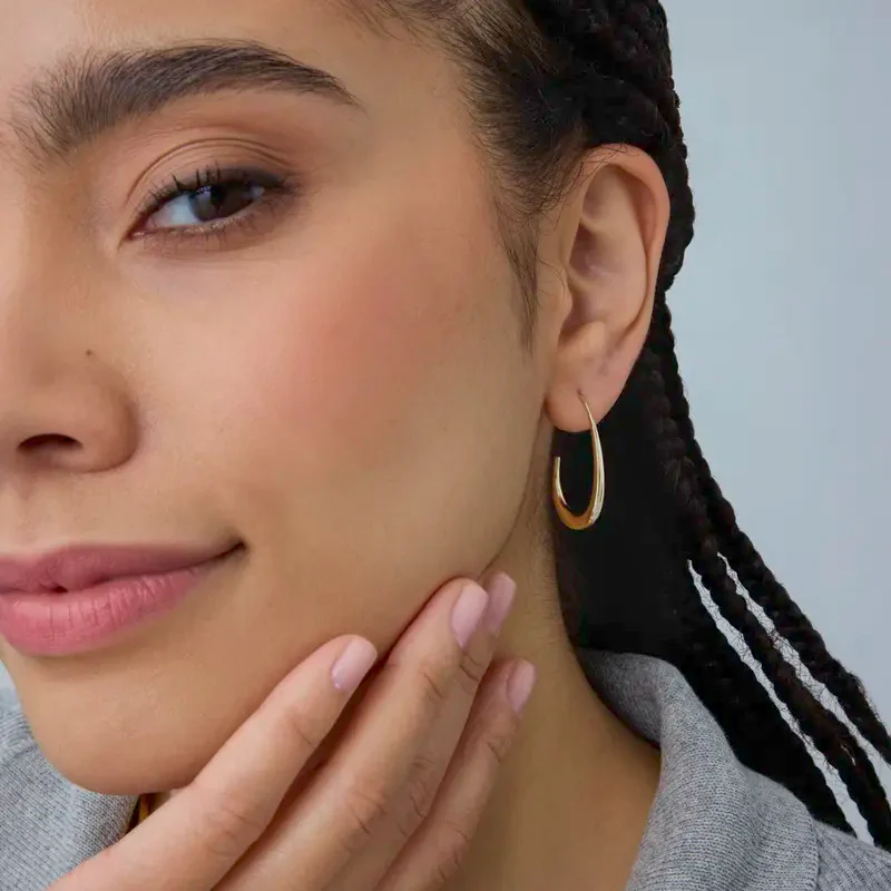 Teardrop Hoop Earring - Image 4