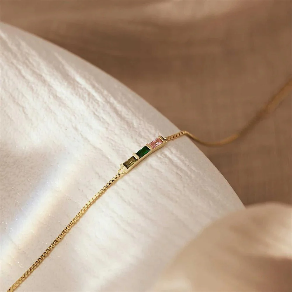 Thin Green Crystal Bracelet - Image 6