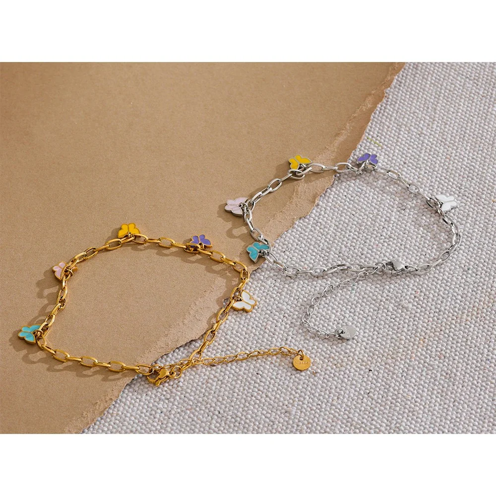 Colorful Butterfly Anklet - Image 3