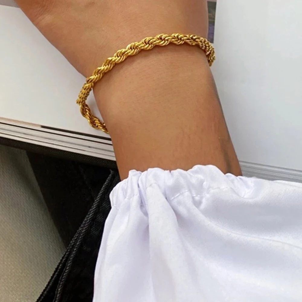 Twisted Rope Chain Bracelet - Image 4