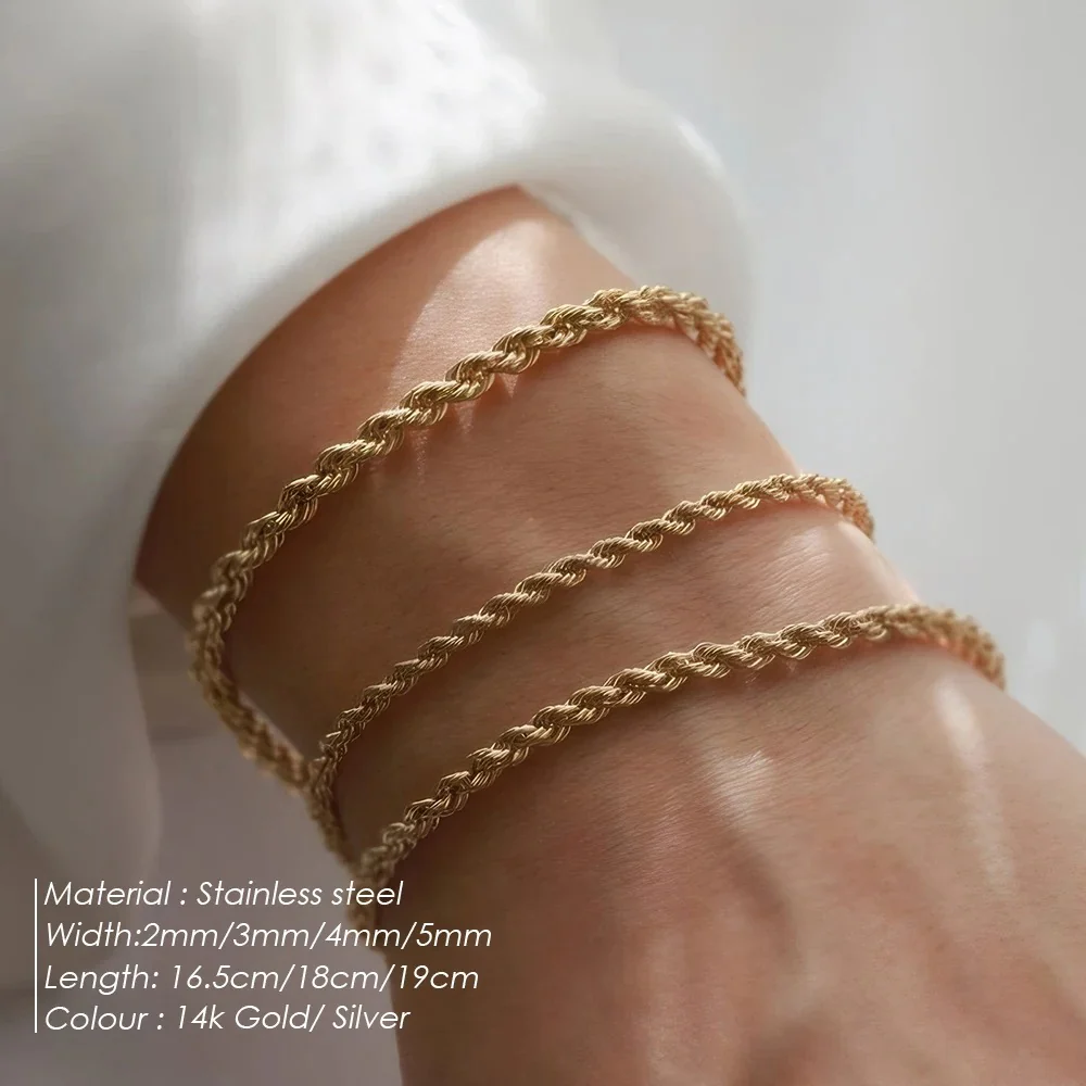 Twisted Rope Chain Bracelet - Image 5