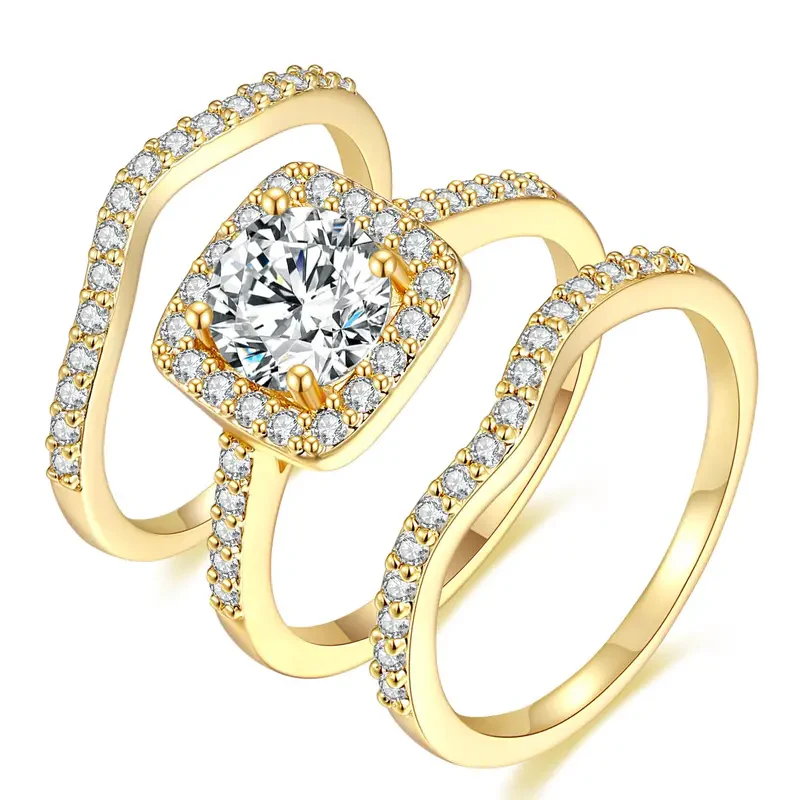 Three In One 3pc Halo Ring - Image 2