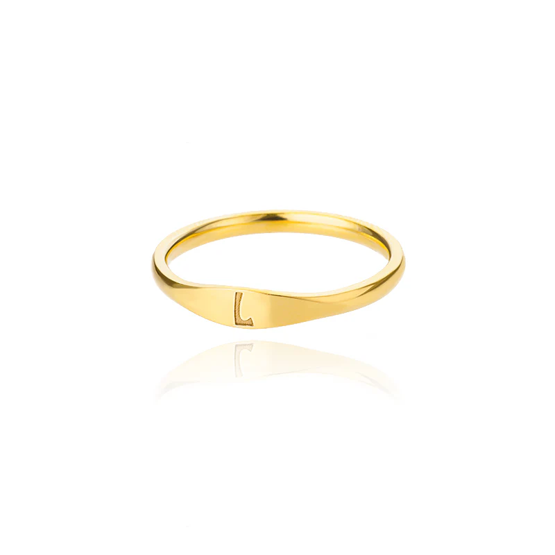 Tiny Initial Letter Ring - Image 15