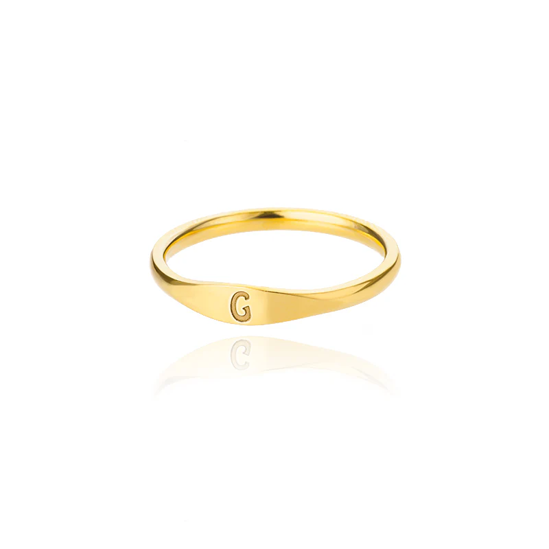 Tiny Initial Letter Ring - Image 20