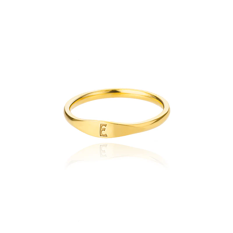 Tiny Initial Letter Ring - Image 21