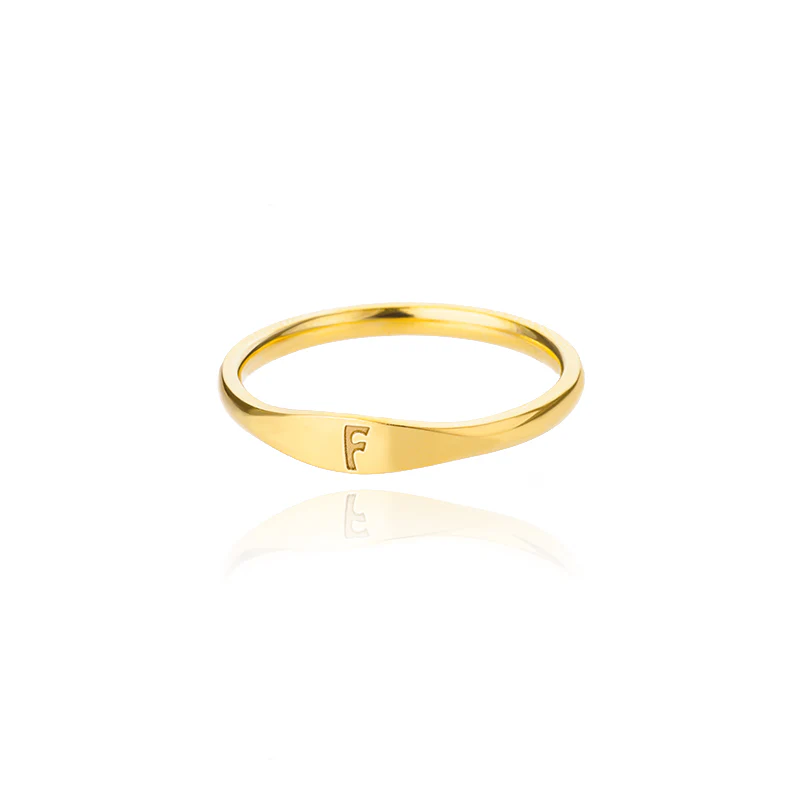Tiny Initial Letter Ring - Image 22