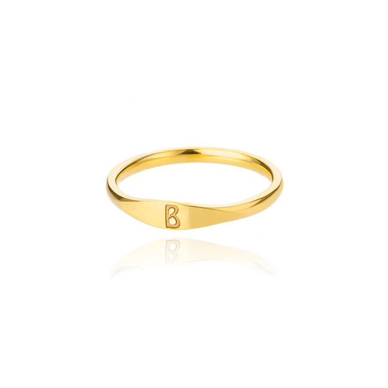 Tiny Initial Letter Ring - Image 25