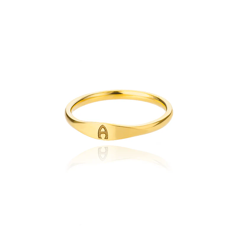 Tiny Initial Letter Ring - Image 26