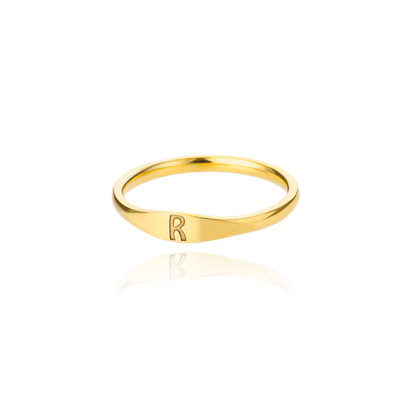 Tiny Initial Letter Ring - Image 27