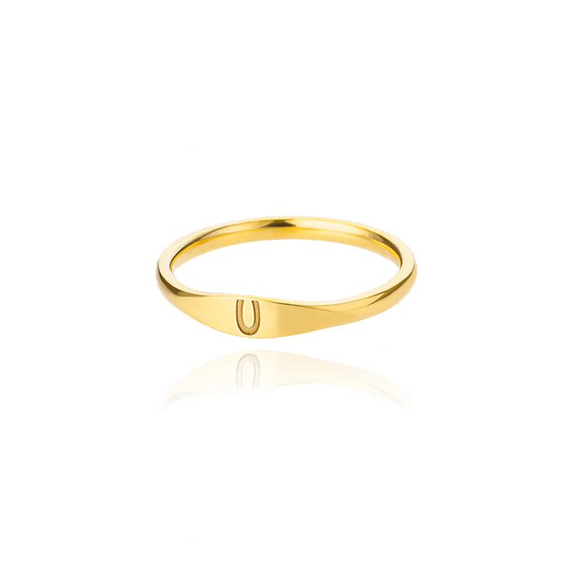 Tiny Initial Letter Ring - Image 6