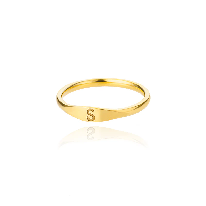Tiny Initial Letter Ring - Image 8