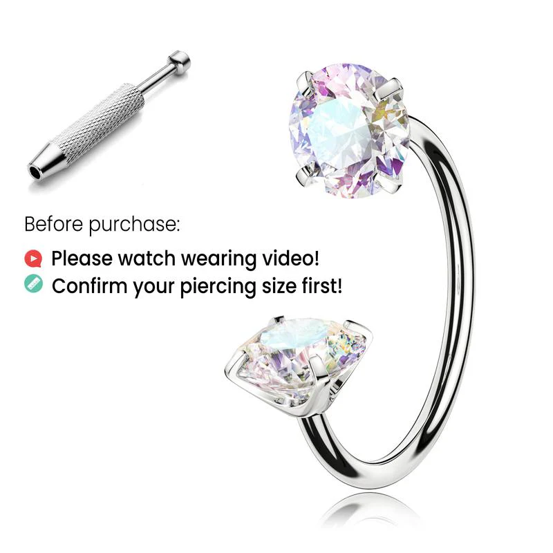 Titanium Horseshoe Nose Ring - Image 11