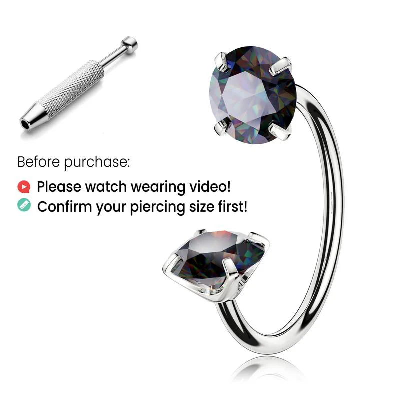 Titanium Horseshoe Nose Ring - Image 16
