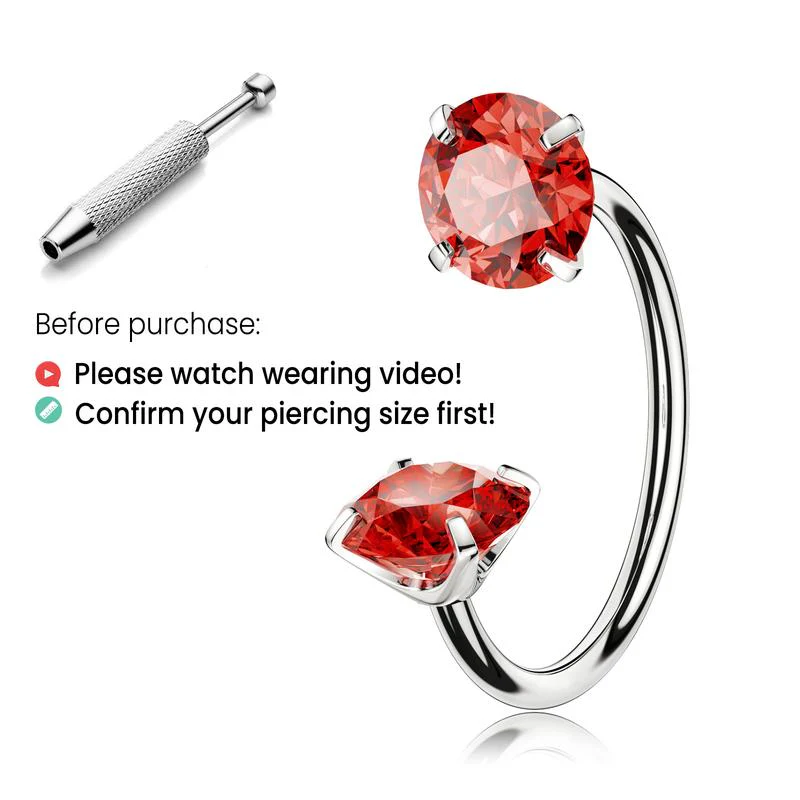 Titanium Horseshoe Nose Ring - Image 17