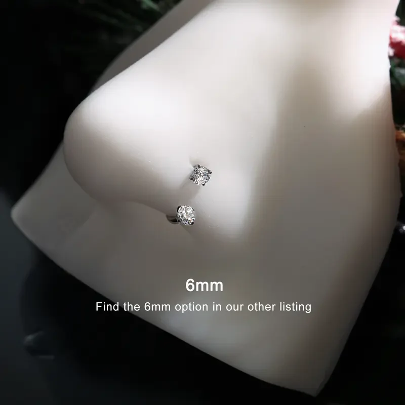 Titanium Horseshoe Nose Ring - Image 3