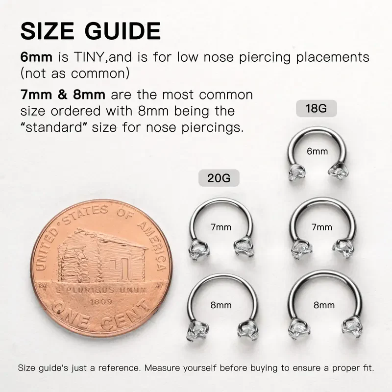 Titanium Horseshoe Nose Ring - Image 5