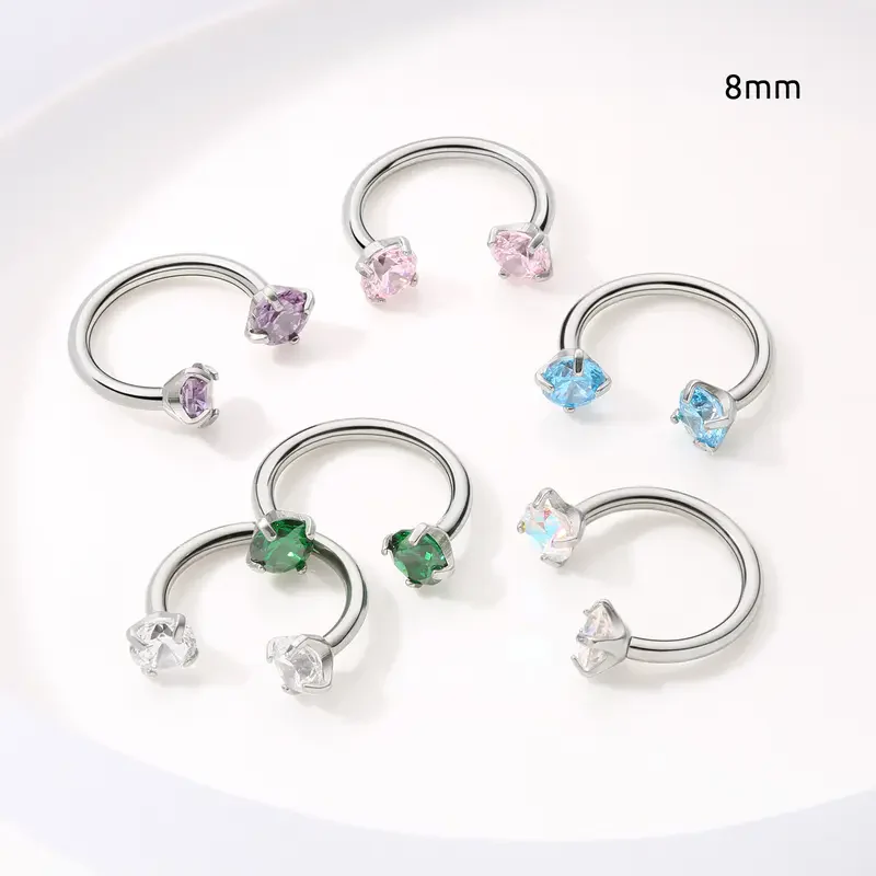 Titanium Horseshoe Nose Ring - Image 9