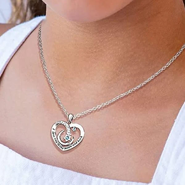 To My Daughter Star & Moon Necklace - Image 2