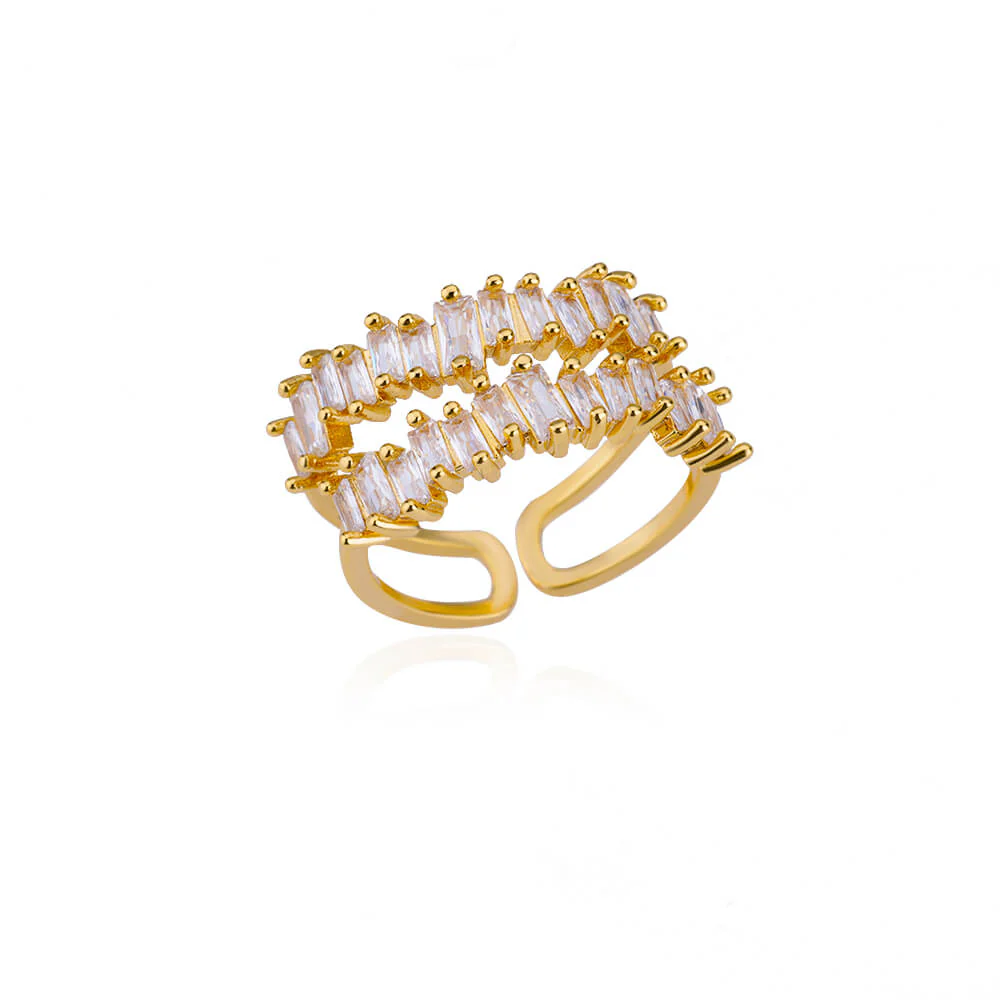 Twin Row Gemstone Ring - Image 2
