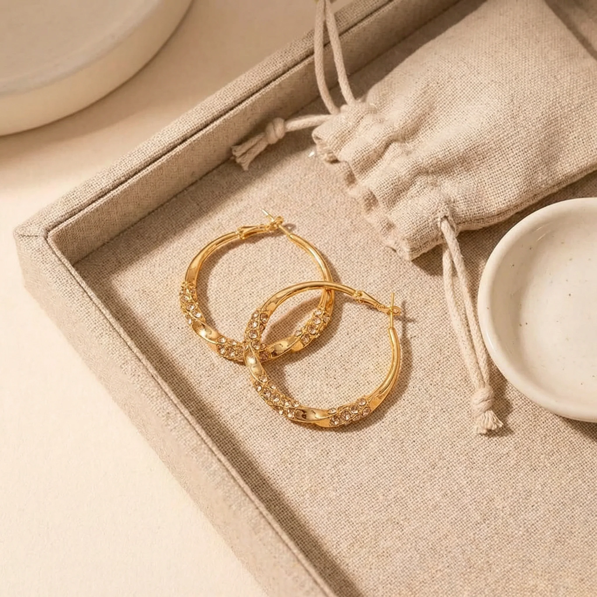 Twisted Hoop Earrings - Image 6
