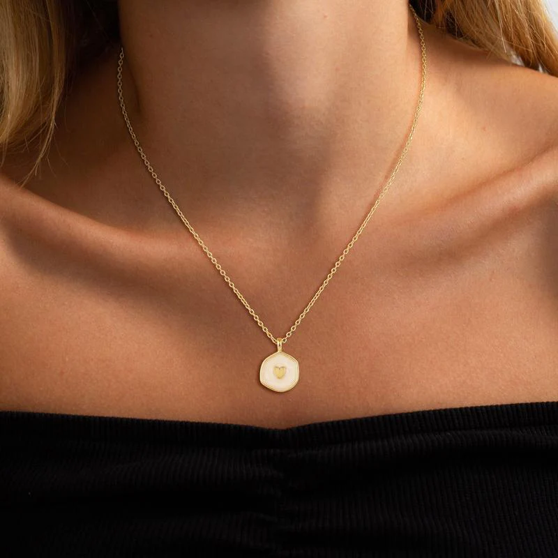 Two Tone Glow Heart Necklace - Image 4