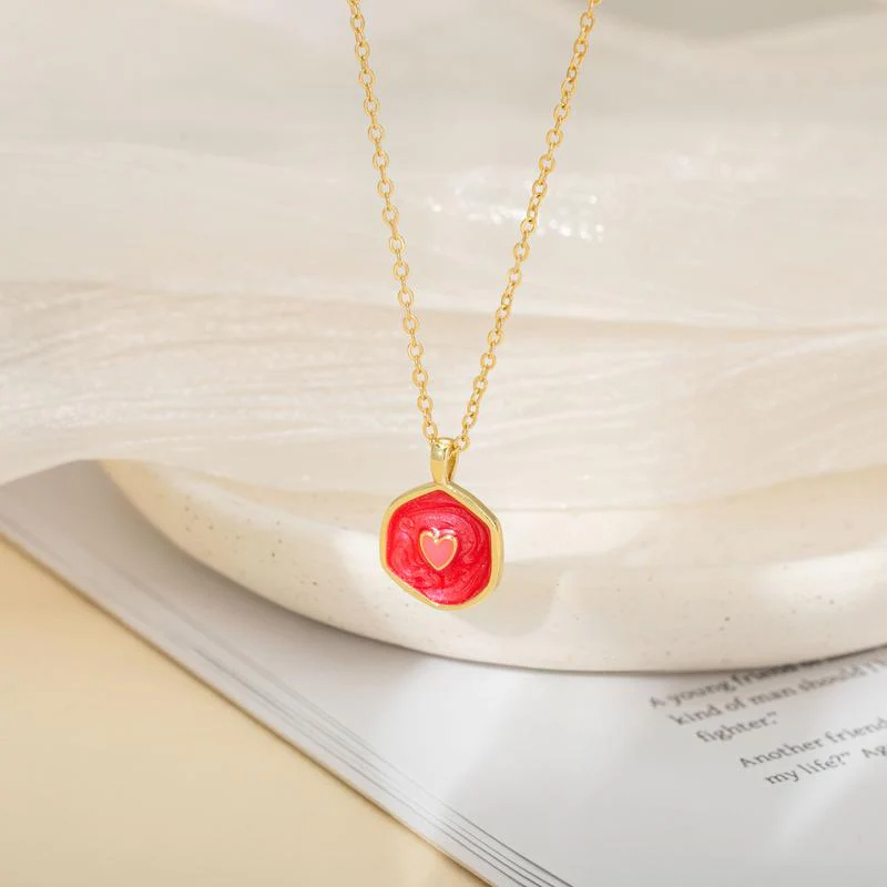 Two Tone Glow Heart Necklace - Image 5