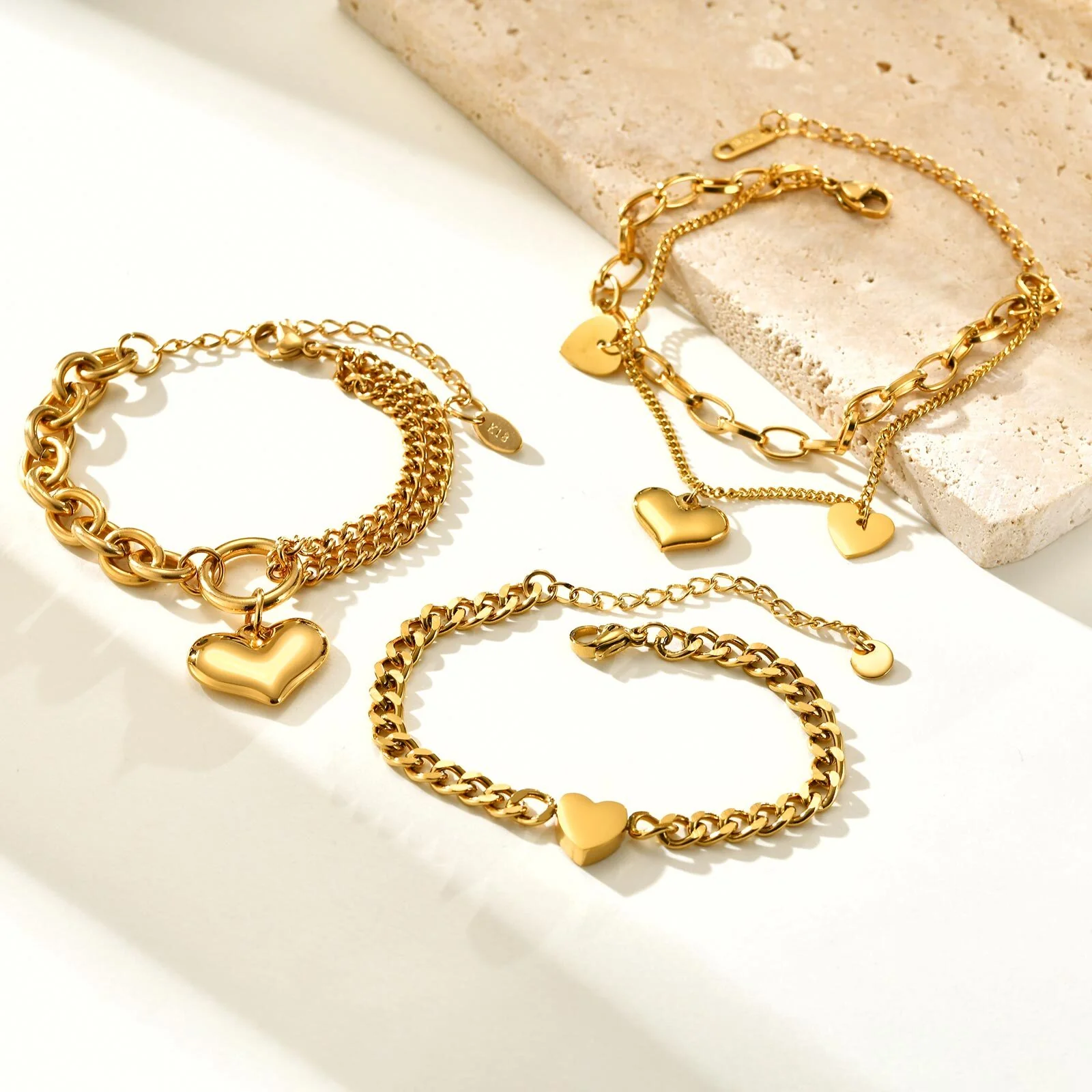 Vintage Heart Charm Bracelet - Image 3