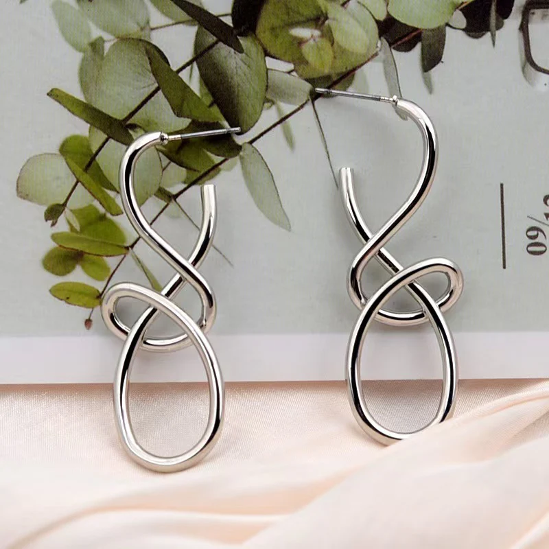 Vintage Knotted Dangle Earrings - Image 2