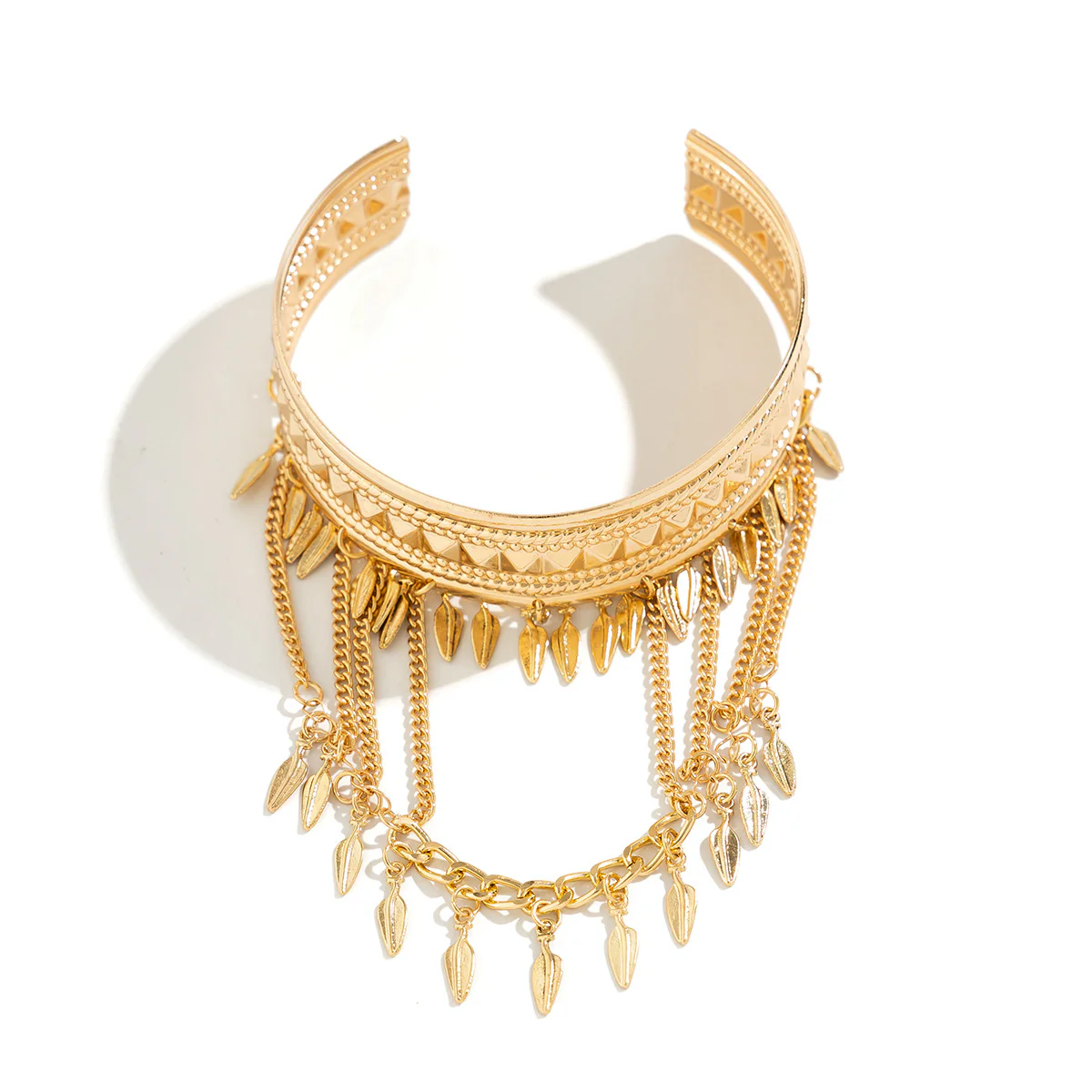 Vintage Tassel Leaf Arm Bracelet - Image 3