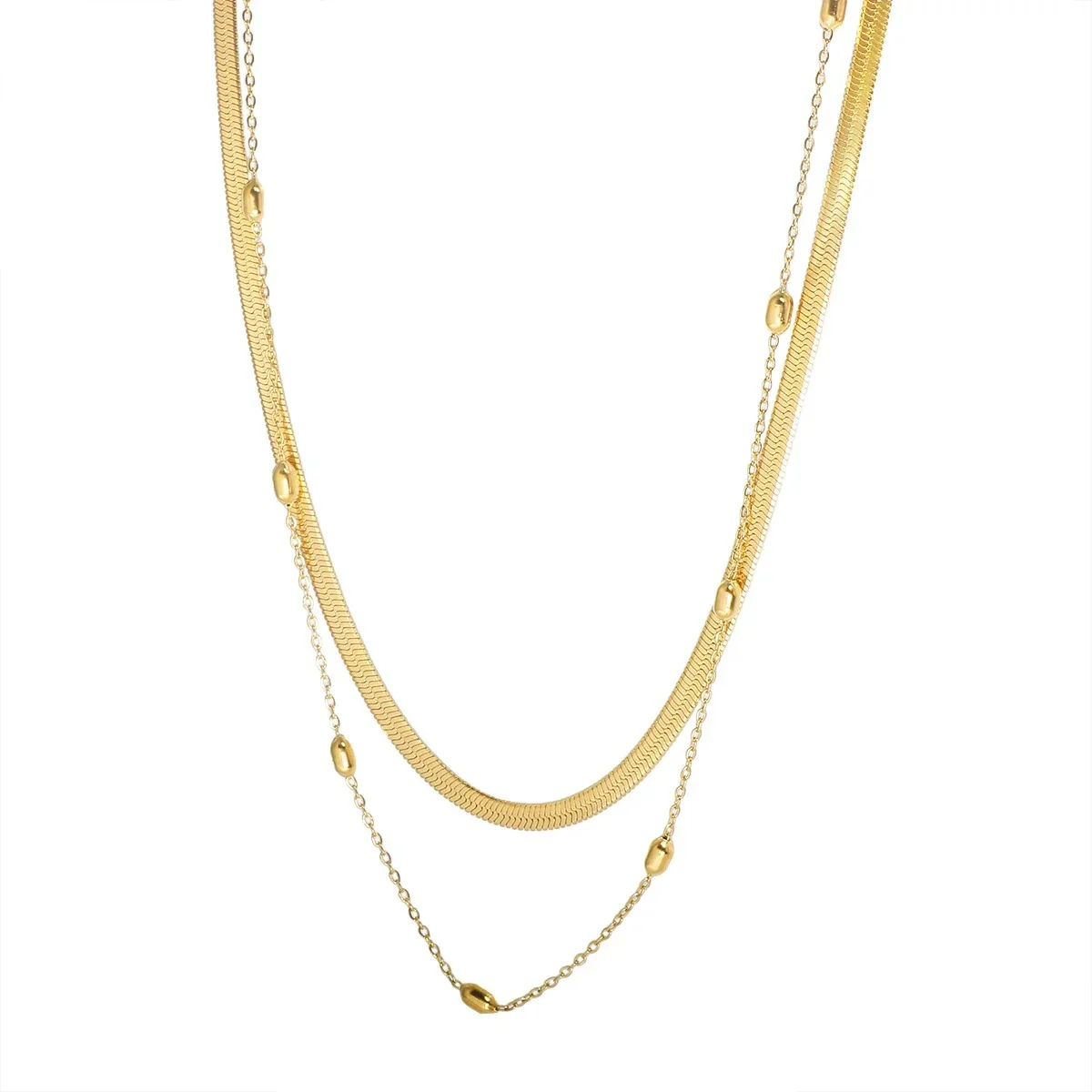 Vintage Textured Layered Necklace