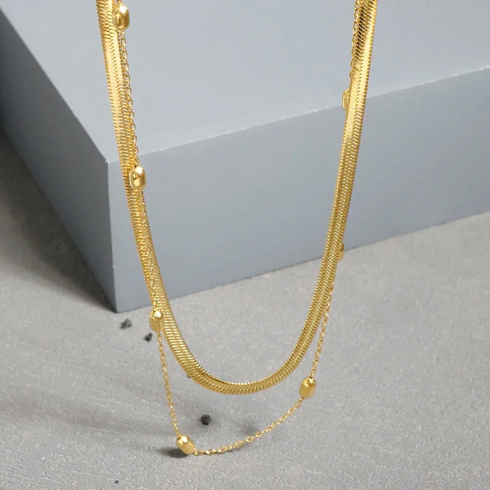 Vintage Textured Layered Necklace - Image 3