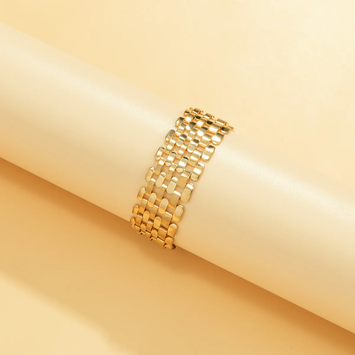 Wide Gold Chunky Chain Bracelet - Image 3