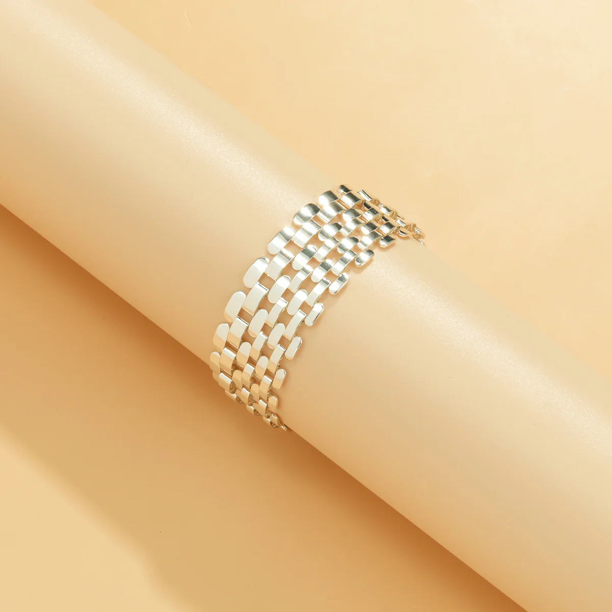 Wide Gold Chunky Chain Bracelet - Image 4