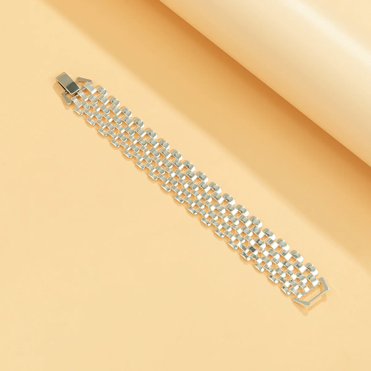Wide Gold Chunky Chain Bracelet - Image 5