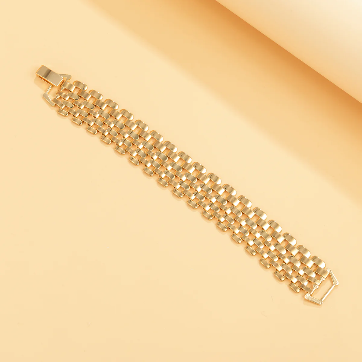 Wide Gold Chunky Chain Bracelet - Image 6