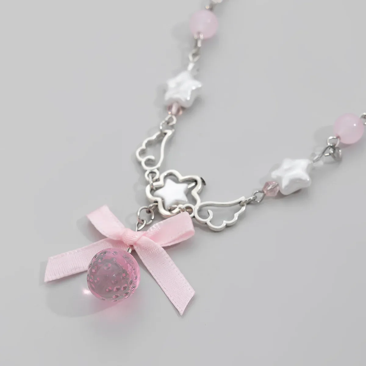 Y2K Strawberry Star Choker Necklace - Image 3
