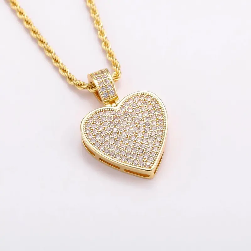 Zirconia Heart Pendant Necklace - Image 2