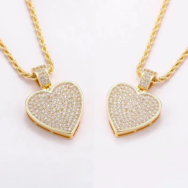 Zirconia Heart Pendant Necklace - Image 4