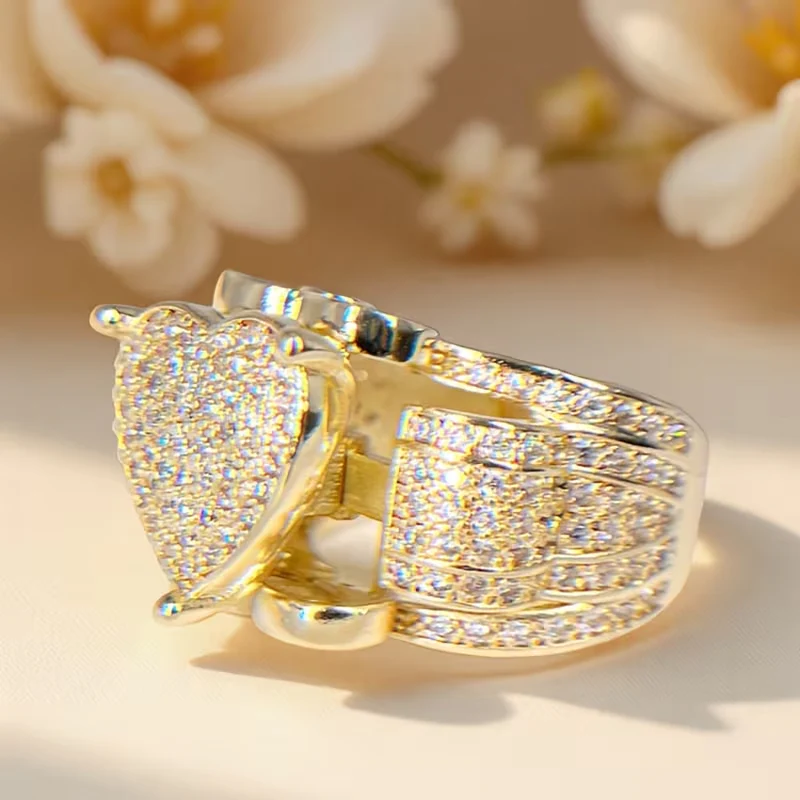 Zirconia Heart Shaped Ring - Image 6