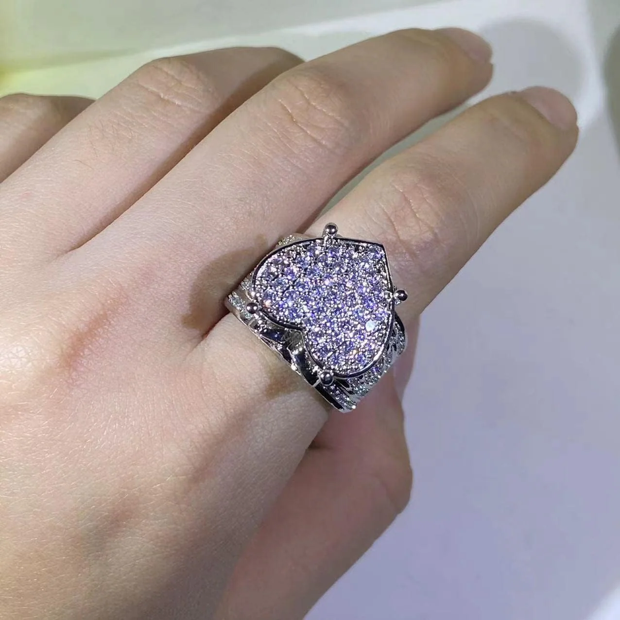 Zirconia Heart Shaped Ring - Image 7
