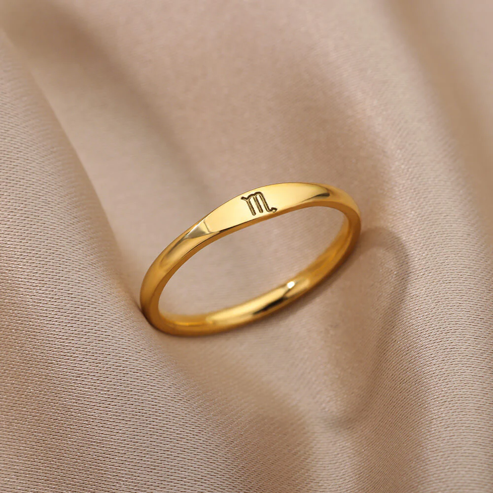 Zodiac Constellation Stainless Steel Ring - Image 2