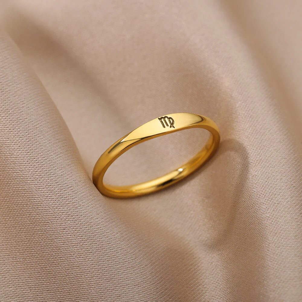 Zodiac Constellation Stainless Steel Ring - Image 4